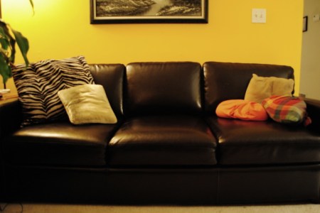 couch pillows before