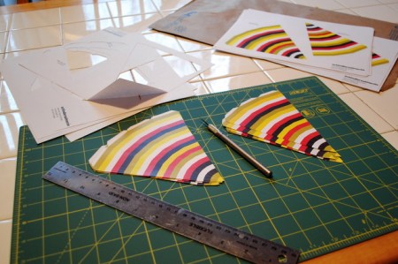 Cutting out star pieces