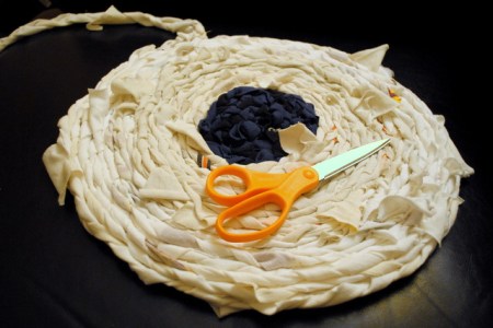 Rag rug progress Rag rug progress