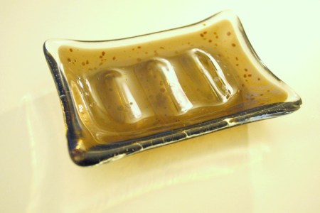 Finished glass soap dish Finished glass soap dish