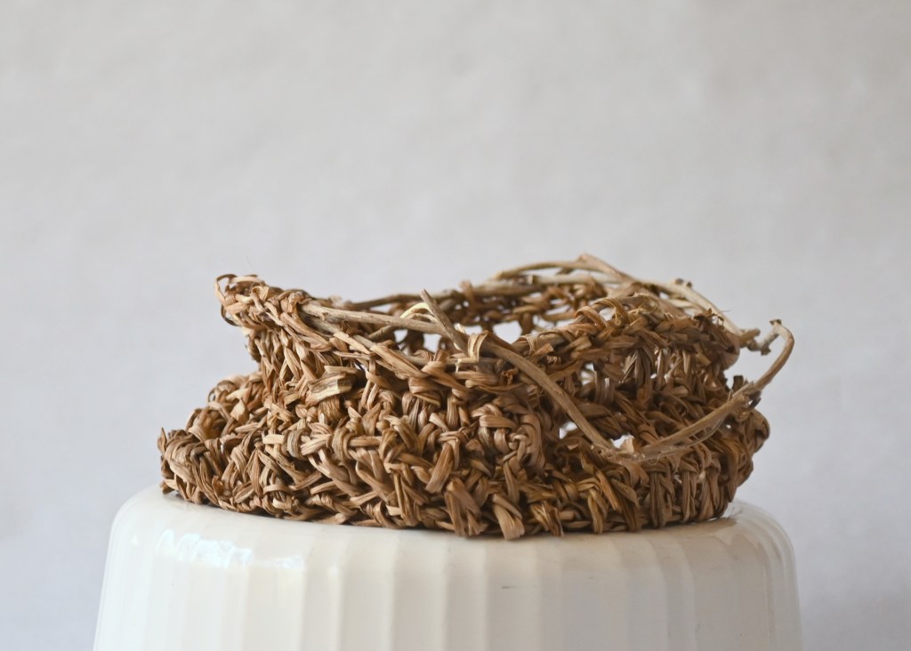 crochet daylily with privet rim