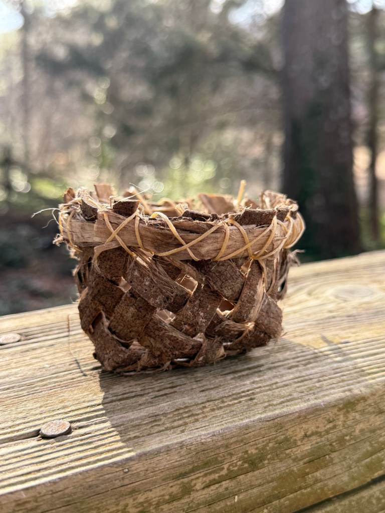 bark and waxed linen